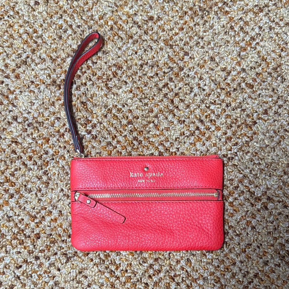 Kate Spade Red Wristlet Clutch